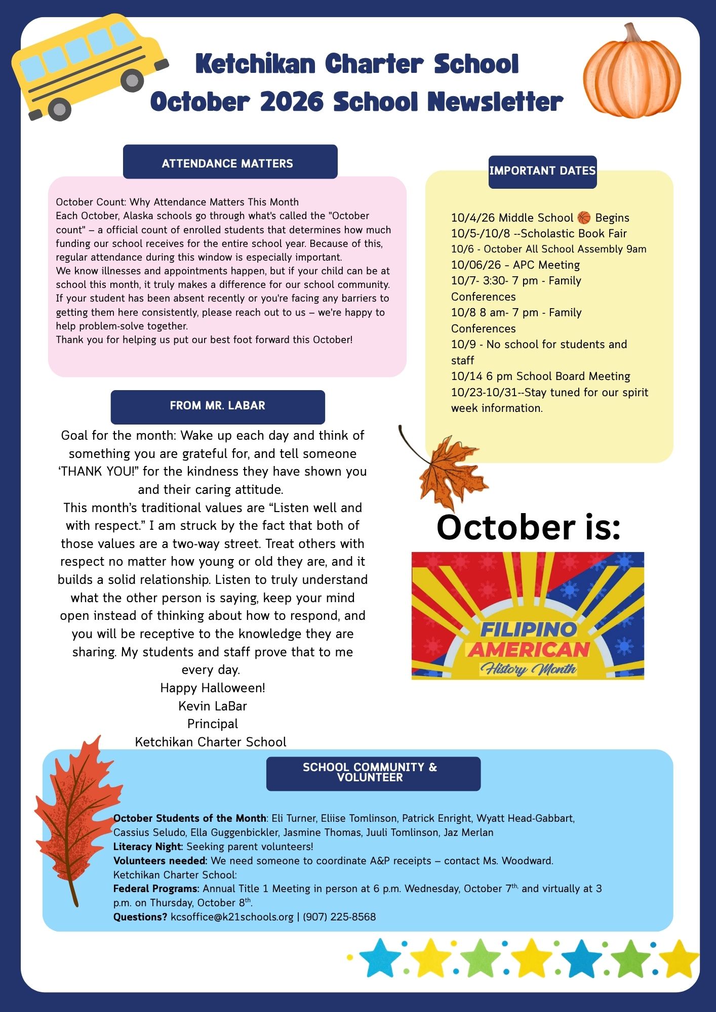 October Newsletter